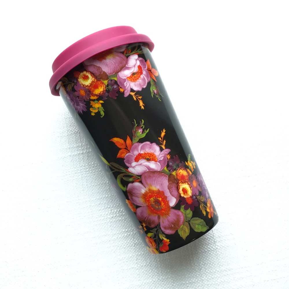 MacKenzie-Childs flower market travel cup